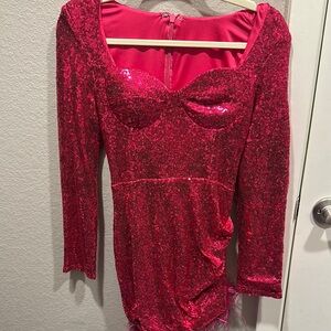 Sparkling Pink Sequin Dress